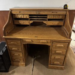 Oak Roll Top Desk