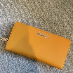 Salirone Yellow Zip Around Long Wallet