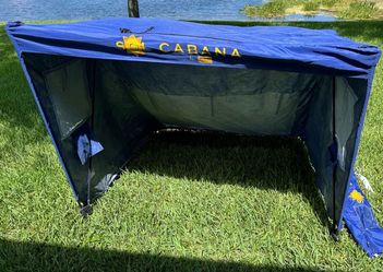 Rio Brands Beach SOL Cabana Portable Sun Shade Beach Shelter Foldable with Stakes and Carry Bag