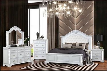 Amani 4pc Queen Bedroom set. A nice addition for your home. 2595$. Financing/Delivery.