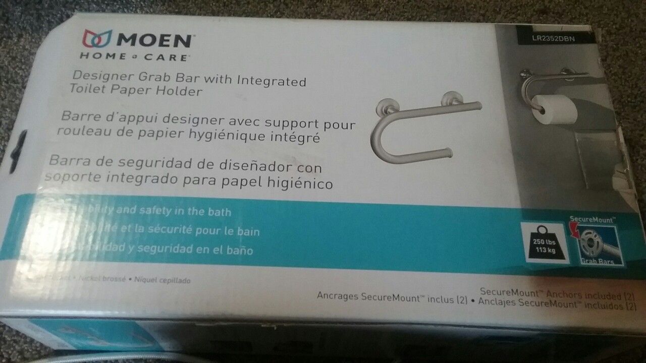 Moen grab bar toilet paper holder