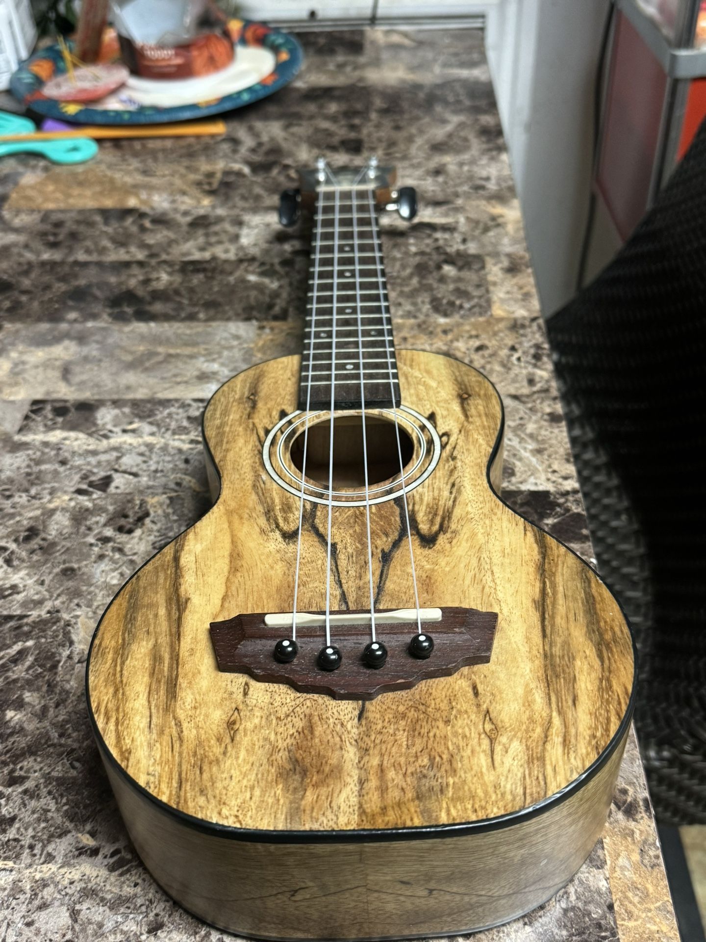 D'Angelico Montauk Soprano Ukulele Spalted Mango Natural