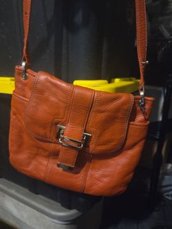 Liz Claiborne Leather Orange Crossbody
