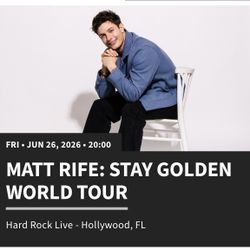 MATT RIFE: STAY GOLDEN TOUR 