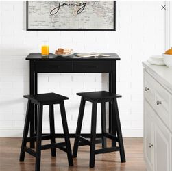 Brand New in Box Better Homes and Gardens 3-Piece Pub Set, Black