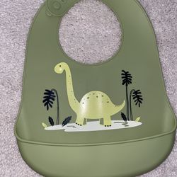 Waterproof Adjustable Baby Toddler Bib, Dinosaur Brontosaurus Design