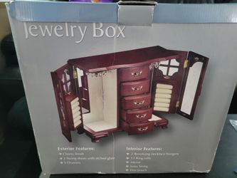 Cherry finished jewelry box