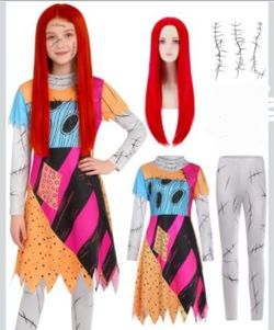 Sally Nightmare Before Christmas Girls Costume Set Size 5-6y