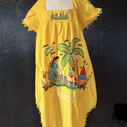Hermoso Vestido Bordado A Mano 