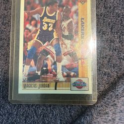 Basketball Card  Michael Jordan / Magic Johnson