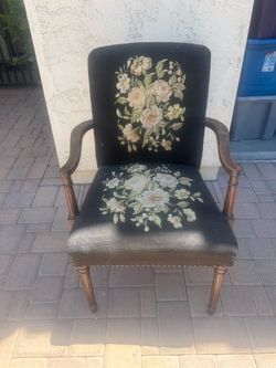 Vintage needlepoint  arm chair.