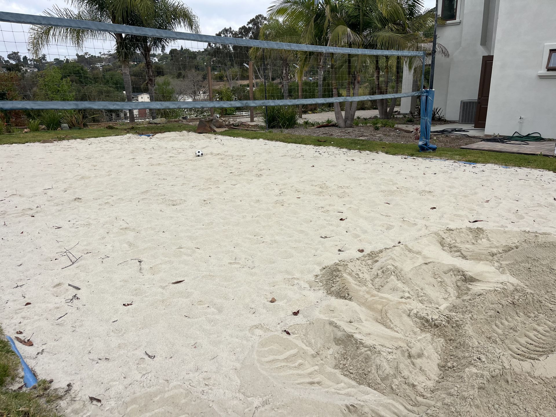 Volleyball beach sand