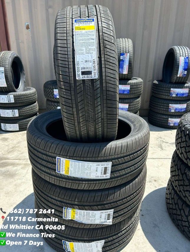 245/45r20 goodyear eagle touring Set of Tires Installed and Balanced Set de Llantas Nuevas Instaladas y Balanceadas
