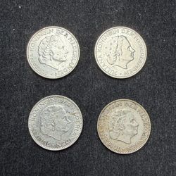4 Nederland Silver Coins
