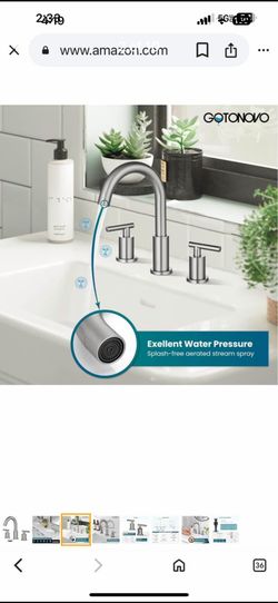 gotonovo 3 Hole 2 Handles Lavatory Basin Bathroom Sink Faucet with Pop Up Drain chrome A23 ch $40