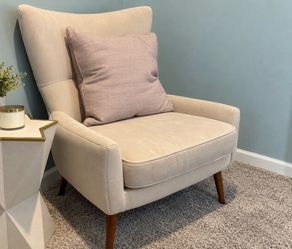 Cream Velvet Accent Chair
