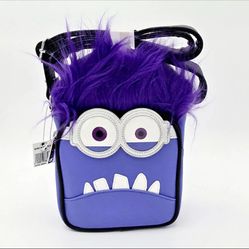 New Universal Studios Loungefly  Purple Minion Cross Body Purse