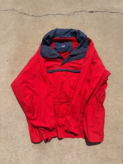 Gap Red Pullover Windbreaker Jacket