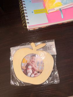 Apple-Shaped Wooden Picture Frame
