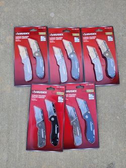 Husky 5 packs Total 2pc Folding Utility tool  (10 Tota toolsl, New)