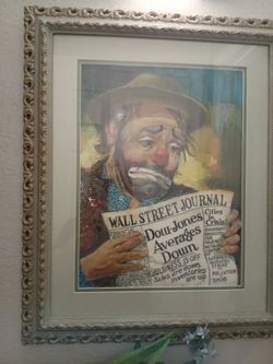Framed William Persona Framed Sad Clown