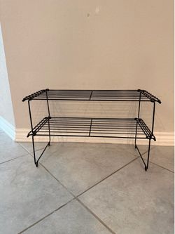 Shoe Rack - Black Metal (2)