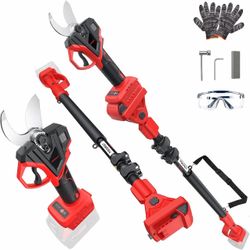 Cordless Electric Pruning Shears with Extension Pole
