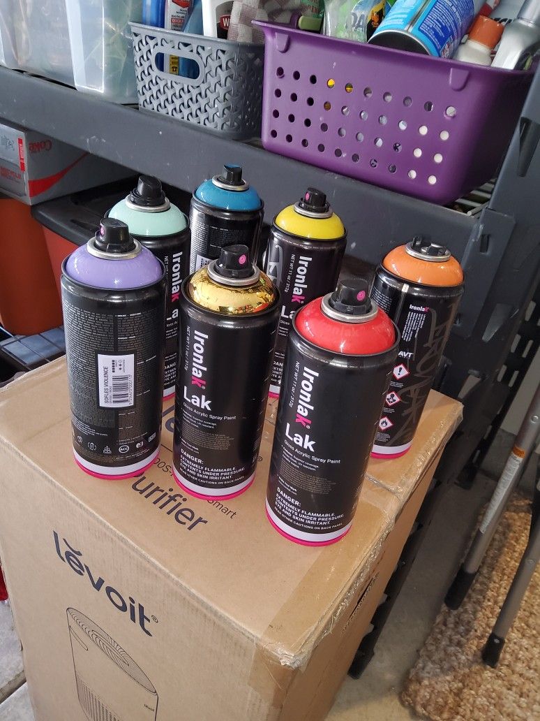 Brand New IRONLAK SPRAYPAINT..$6.00 EACH..ALL =$40. FIRM
