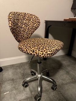 Leopard Print rolling desk