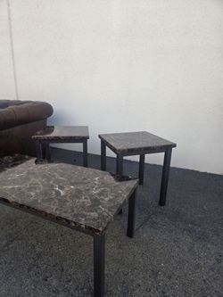 Coffee table and end tables