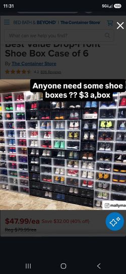 Container shoe boxs 60- dollars each