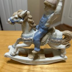 Boy on a Horse Ceramic figure