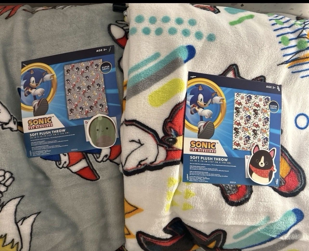 Sonic Set Of 2 Blankets
