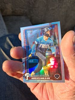 2025 Topps Update Series Bryce Harper #US184 Philadelphia Phillies Ribbie Royalty Holo Foil Near Mint Condition