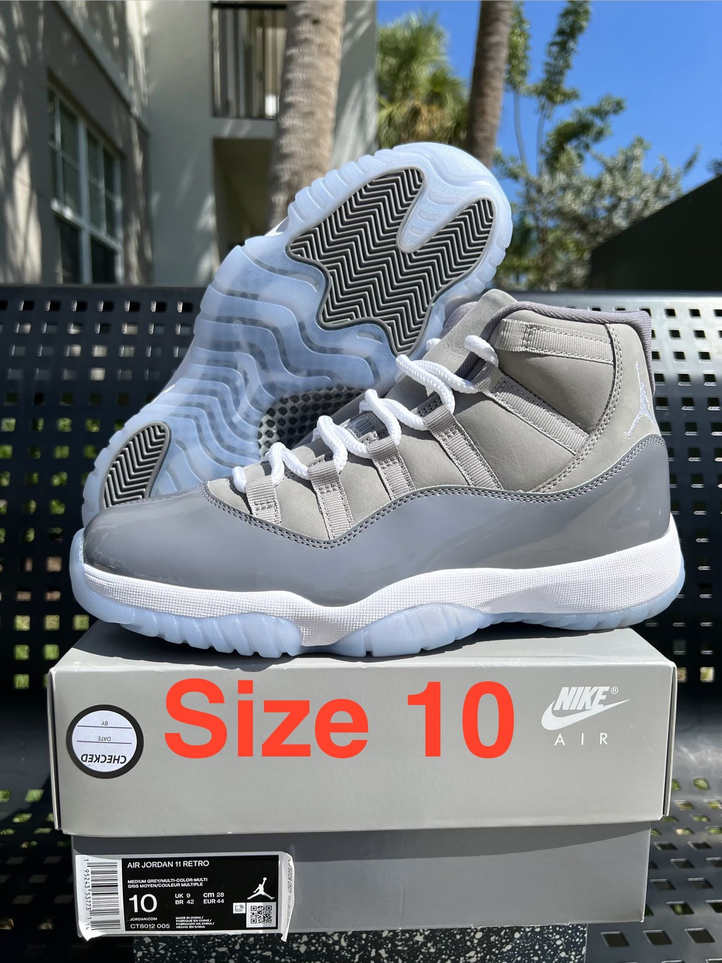 Jordan 11 Cool Grey SZ 10 BRAND NEW Nigel Brick Travis