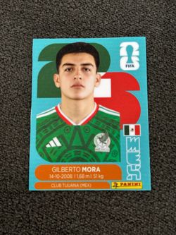 Gilberto Mora  Mexico Soccer Futbol World Cup Panini Sticker RC Rookie Phenom WC Mexican panini sticker