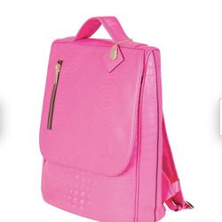 Tote&Carry- NEON PINK APOLLO 2 FAUX CROCODILE SKIN BACKPACK