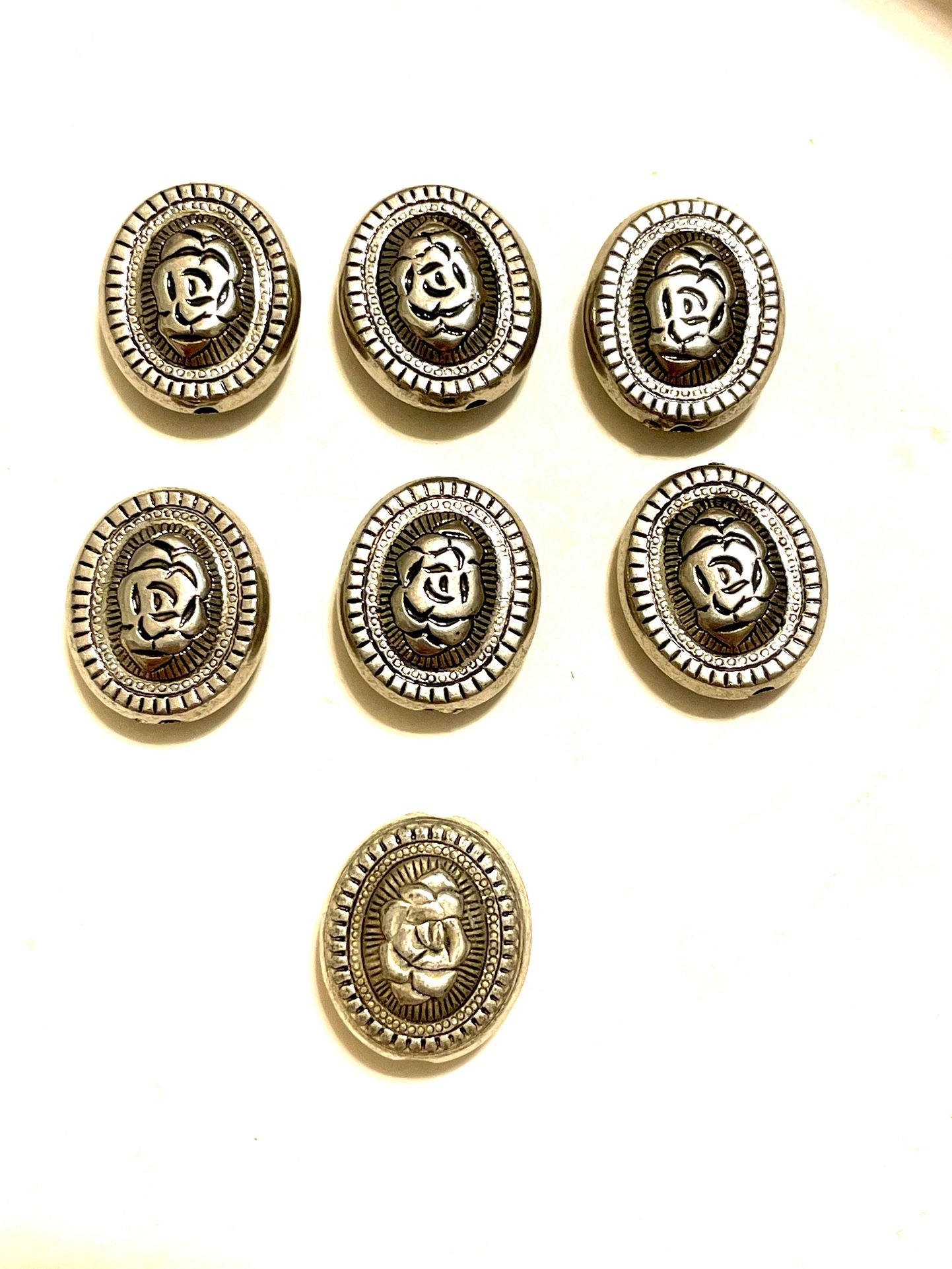 Lot Of Fancy German Silver Beads