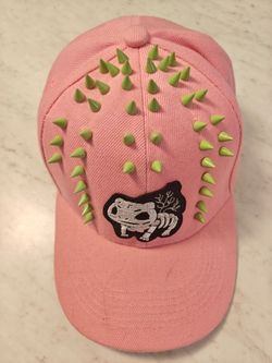 Custom Design Pink Studded Baseball Cap