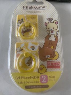 Set Of 2 Cute Cartoon Character Desktop Phone Stand Holder –Rilakkuma