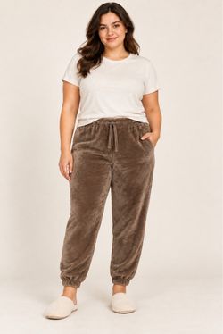 Fleece Jogger Pants Taupe