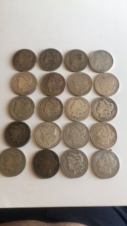 Mix silver dollars 20 pieces no cc Carson dollars or no rare dates  commons