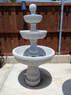 Concrete Water Fountain 5'1" Tall
