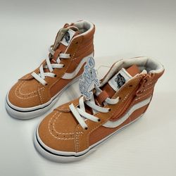 Vans Kids High-Top Sneakers - Orange and White