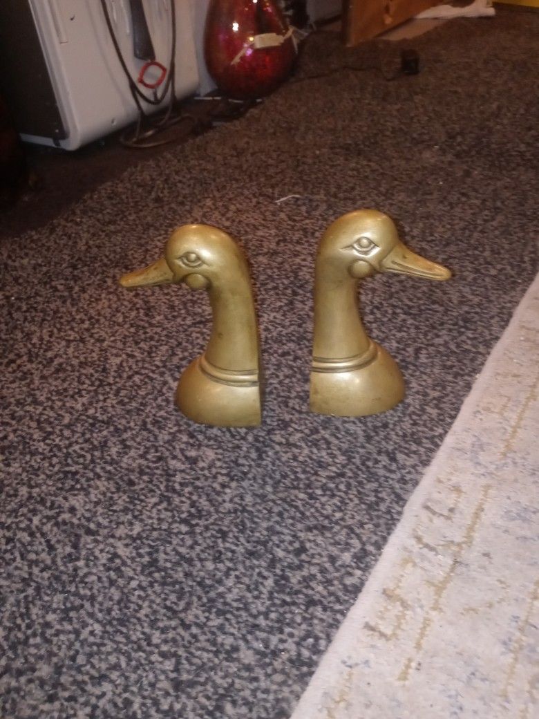A Pair Of Antique Duck Bookends