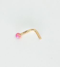 Solid 14k Gold Opal Nose Piercing Mark 14k Solid Gold New 