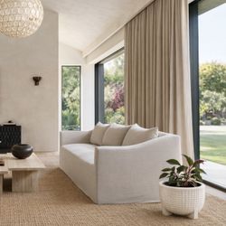 Pink Aglaonema  in Modern White Textured Planter 