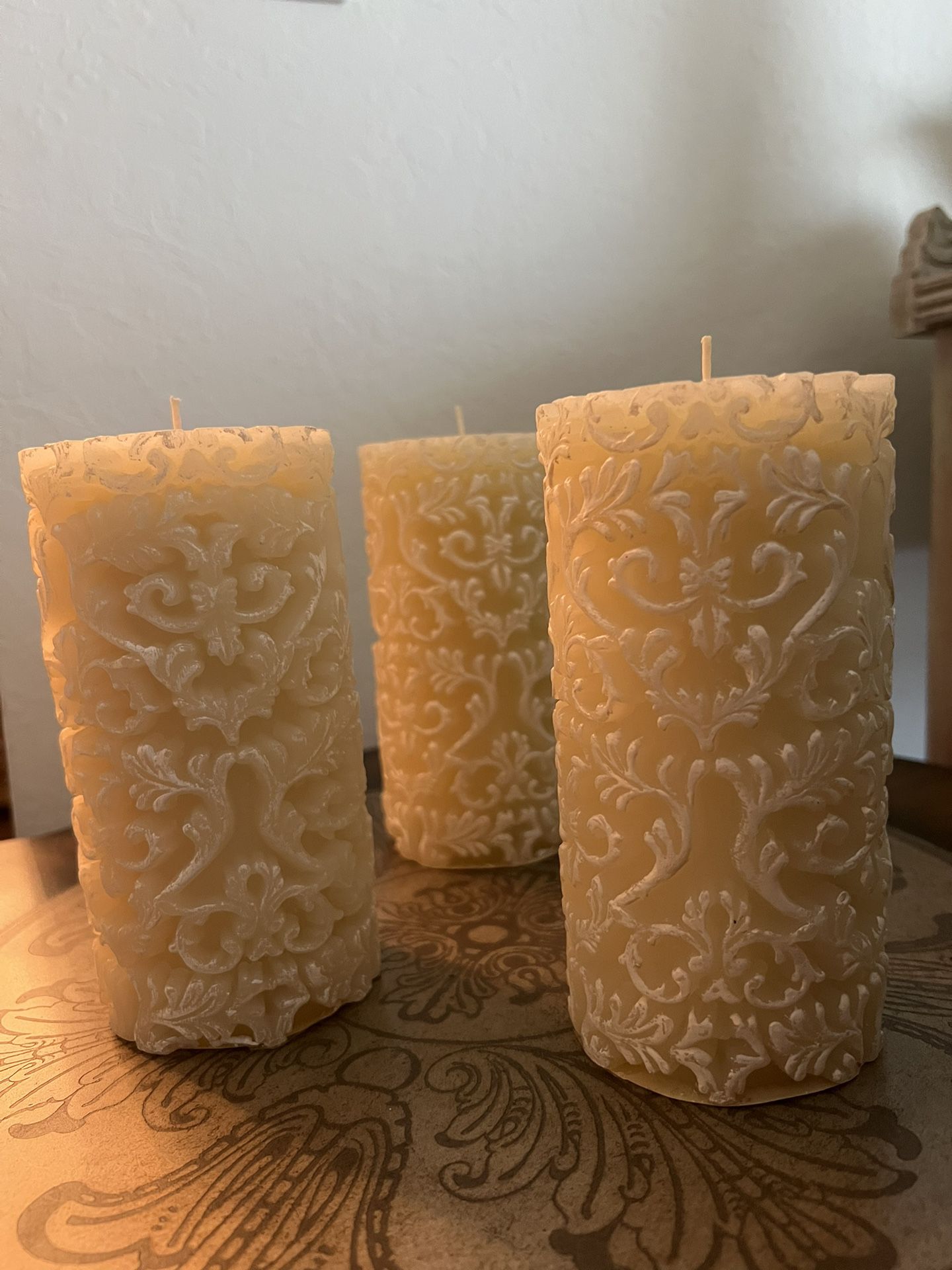 Carved Pillar Candles