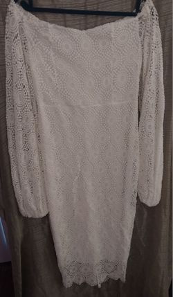 New Off Shoulder Popcorn Lace Dress