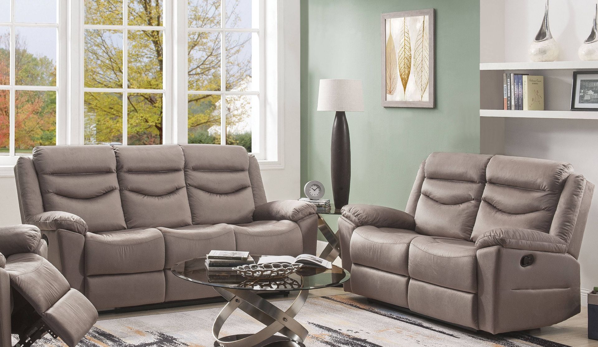 Reclining Sofa and Loveseat @Elegant Furniture
